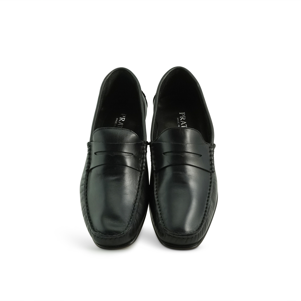 Terence leather loafer (black) – Pratesi Shoes