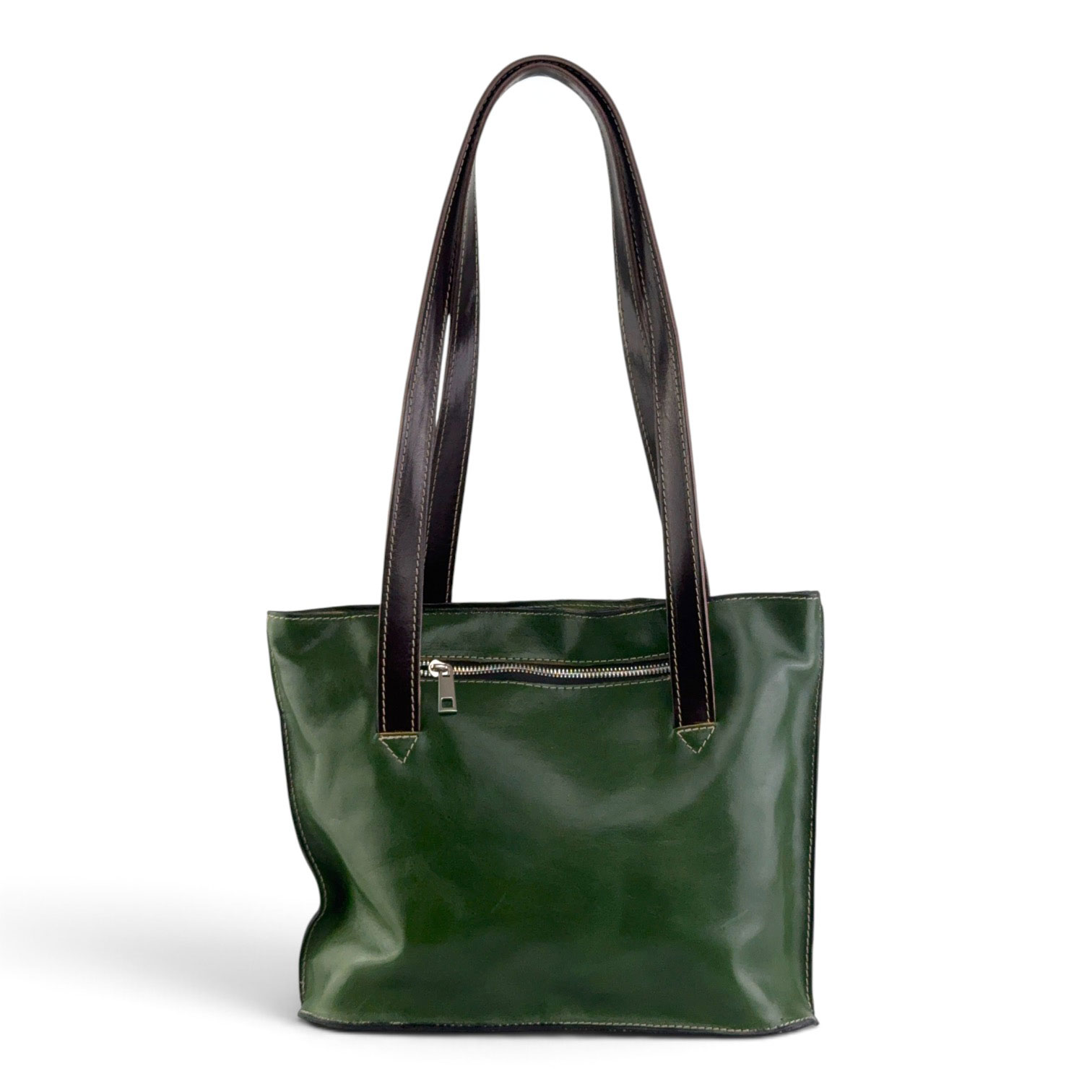 borsa coccinella in pelle verde retro borsa coccinella in pelle verde retro