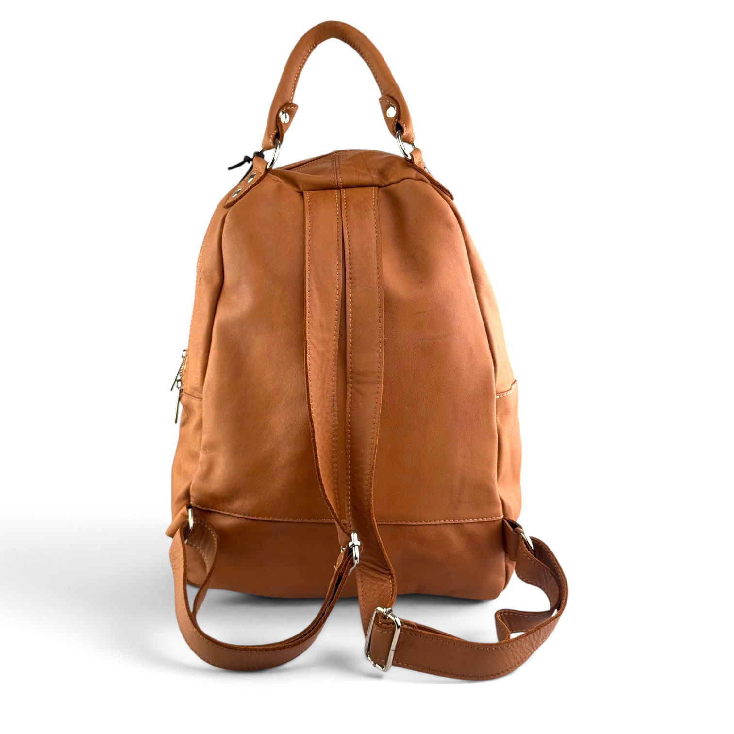 zaino pelle cuoio con cerniere retro zaino pelle cuoio con cerniere retro